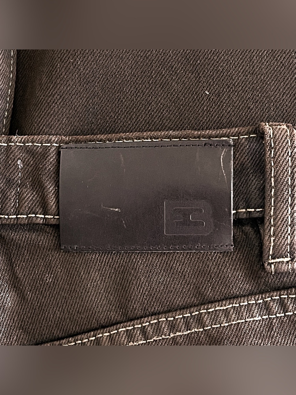 EB Denim Frederic Barrel Jeans High Rise Brown 25 EUC - Picture 9 of 11
